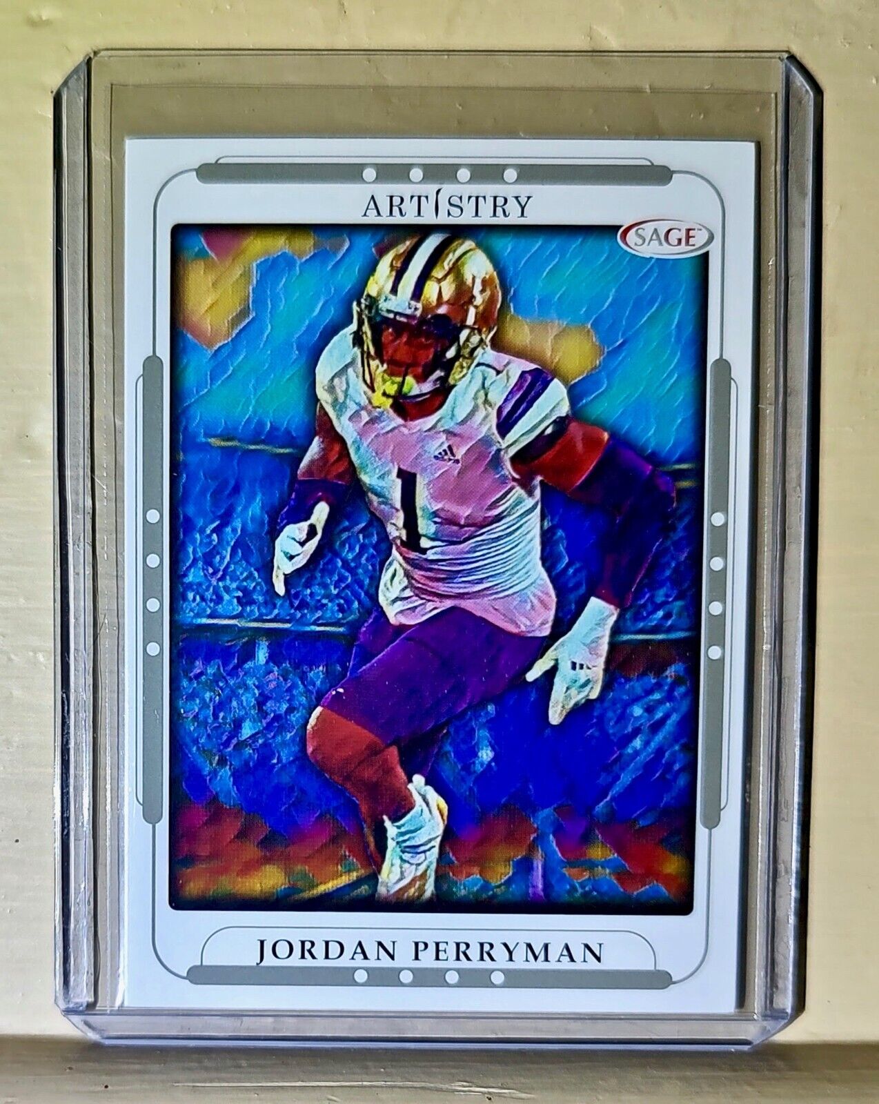 Jordan Perryman 2023 SAGE NFL Artistry Football #70 Card