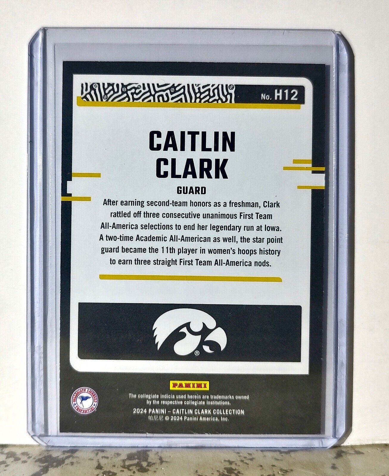 2024 Caitlin Clark Panini Donruss #H12 Highlights Basketball Card Iowa Hawkeyes