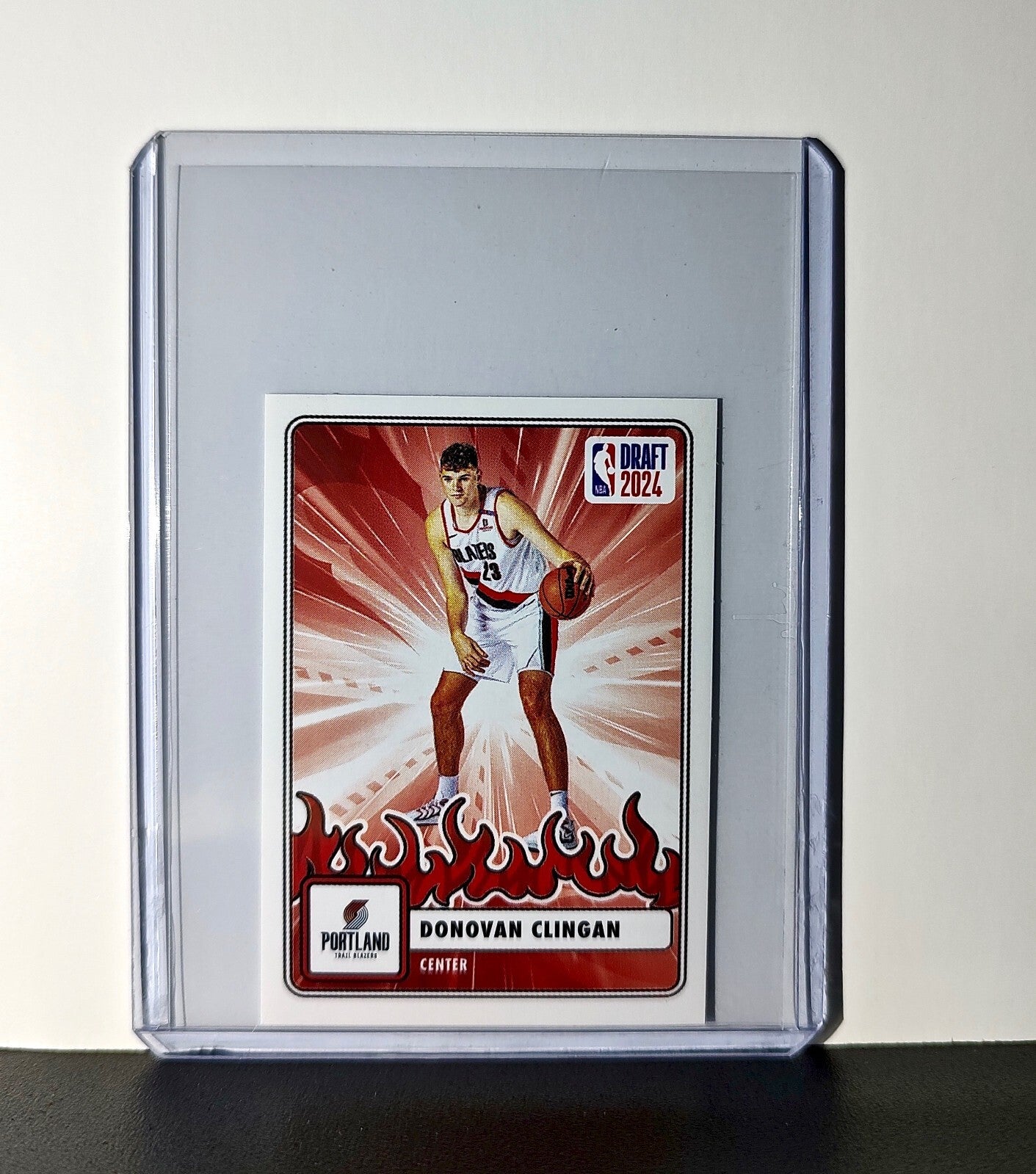 Donovan Clingan Rookie Draft 2024-25 Panini NBA #85 Sticker Card Trail Blazers