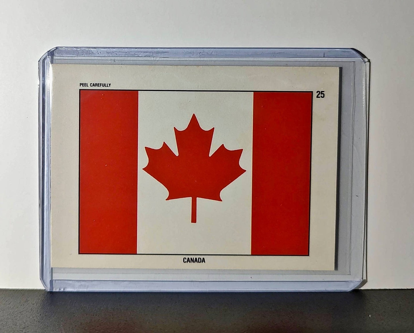 Canada Flag 1991 Topps Desert Storm #25 Sticker Card