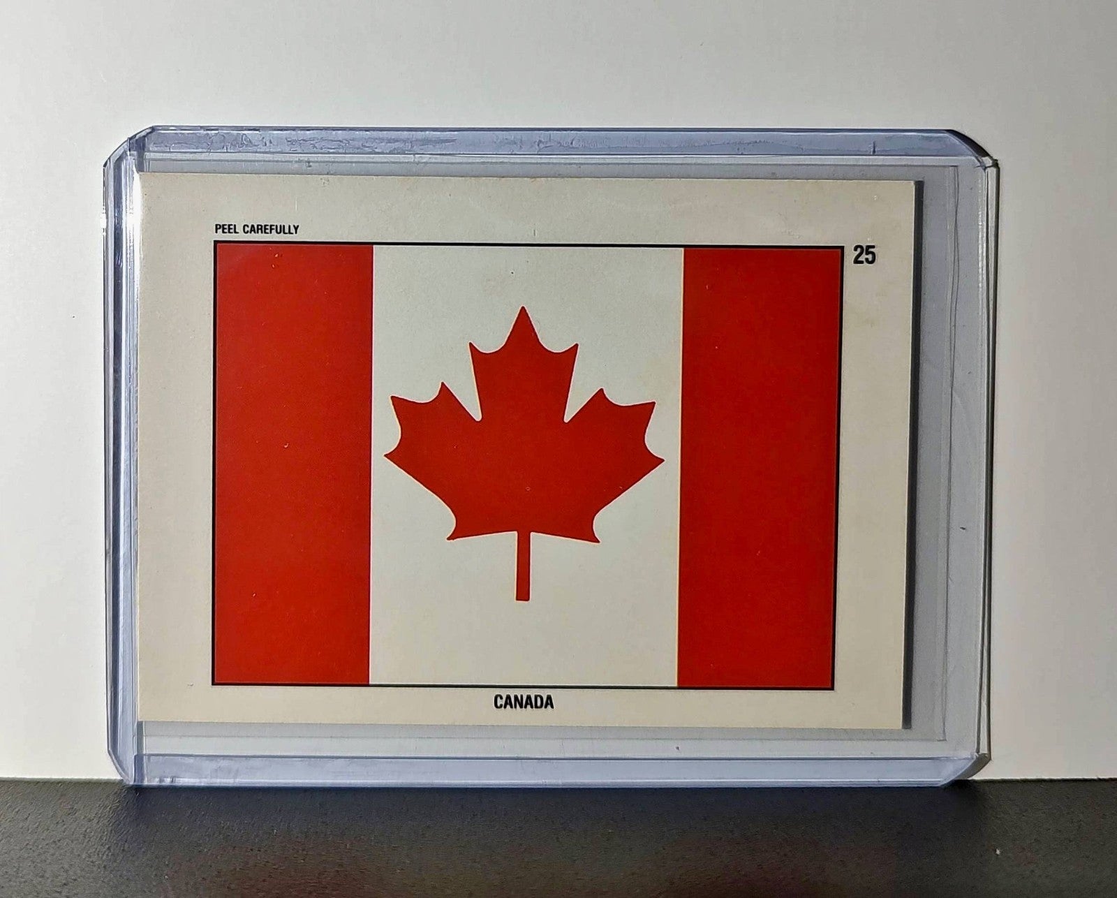 Canada Flag 1991 Topps Desert Storm #25 Sticker Card