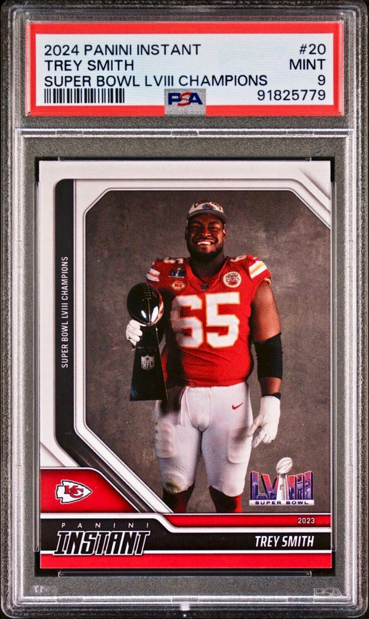 Trey Smith 2023 Panini NFL Superbowl Champions #20 Card PSA 9 Mint