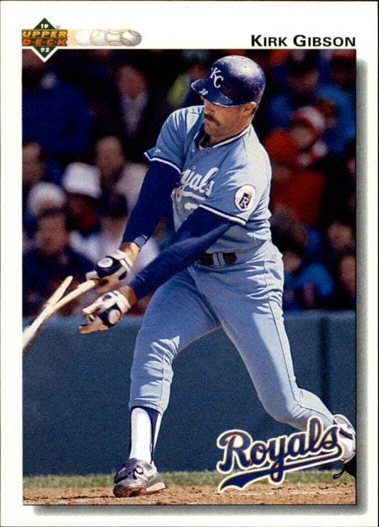 Kirk Gibson 1992 Upper Deck MLB #180 Baseball Card Kansas City Royals