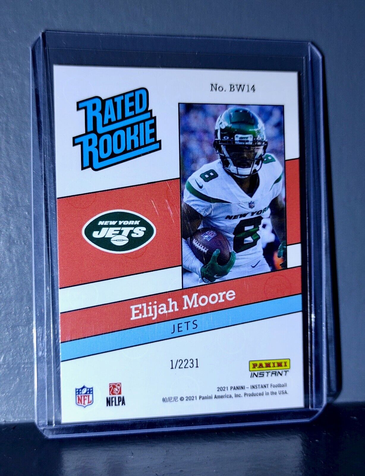 Elijah Moore 2021 Panini NFL Rated Rookie Retro #14 Rookie Card 1/2231