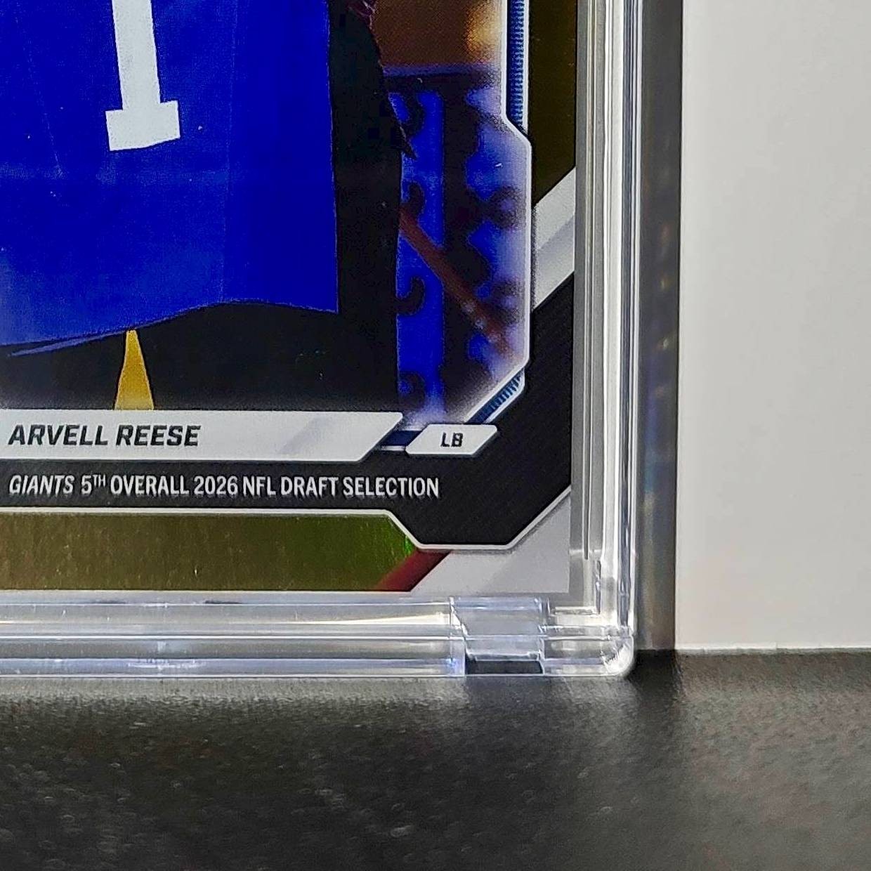 Arvell Reese Rookie 2026 Topps Now Draft Night #AREE Gold Foil 06/50 Card Giants