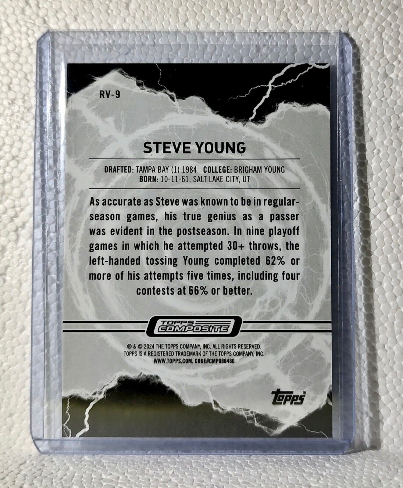 Steve Young 2023 Topps Resurgence Voltaic NFL #RV-9 Card Tampa Bay Buccaneers