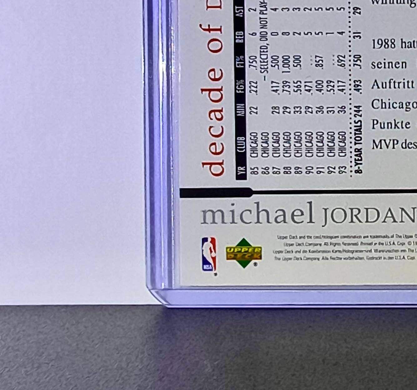 Michael Jordan 1994-95 Upper Deck Rare Air MJ Decade of Dominance #J4 Card Bulls