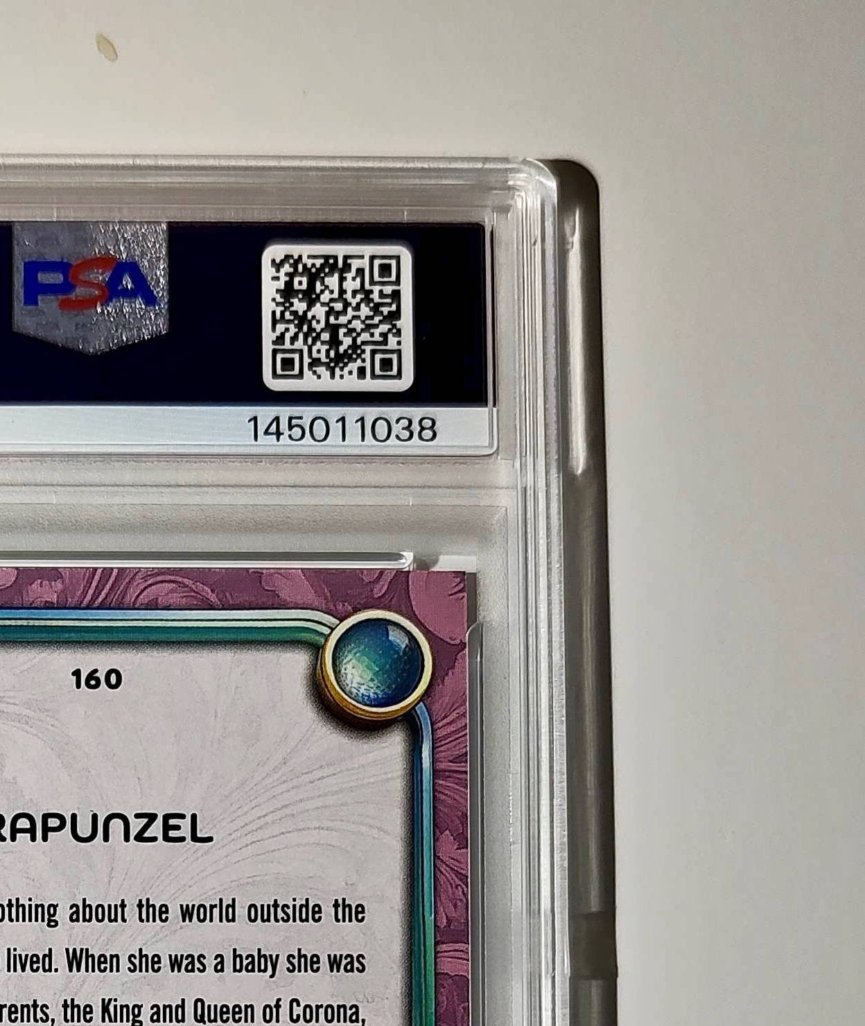Rapunzel 2025 Topps Disney Cartoon Princess #160 Card Tangled PSA 8