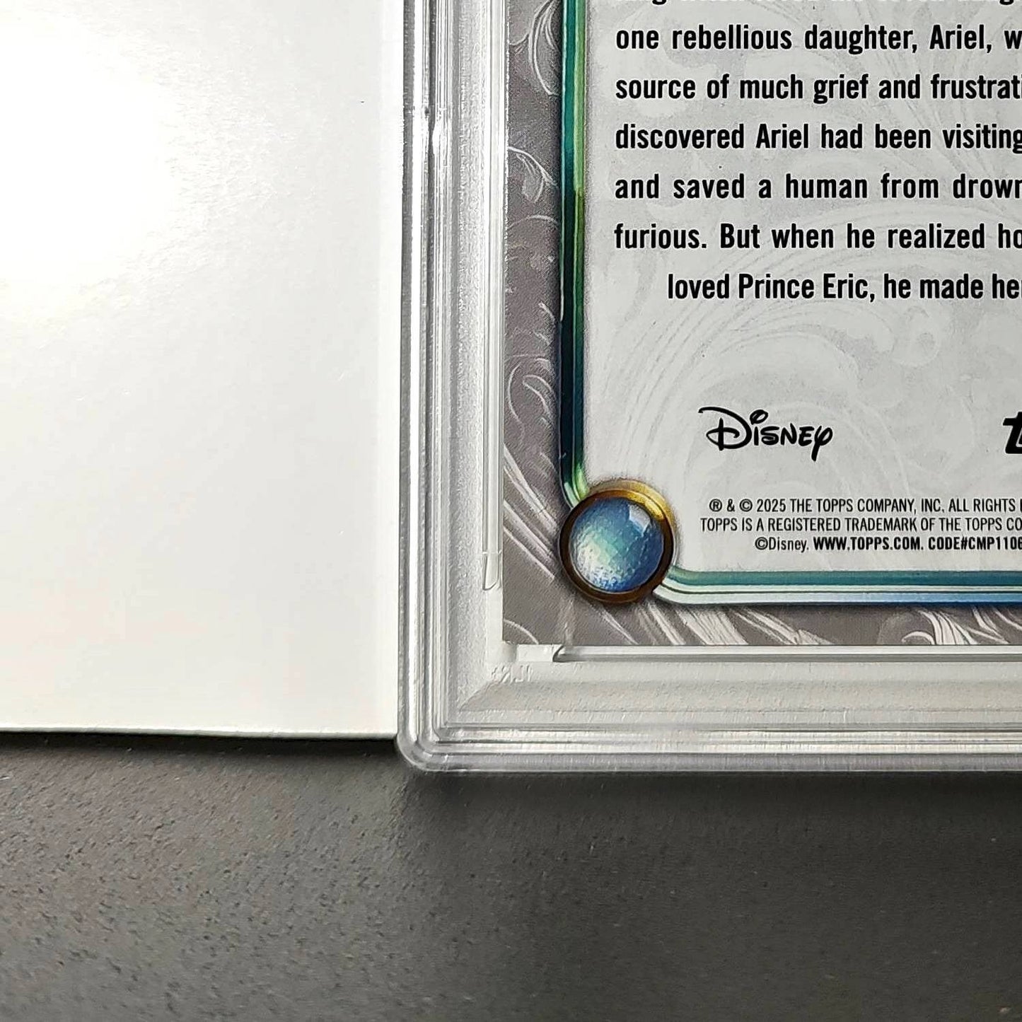 King Triton 2025 Topps Disney #40 Winter Variant Card The Little Mermaid PSA 9