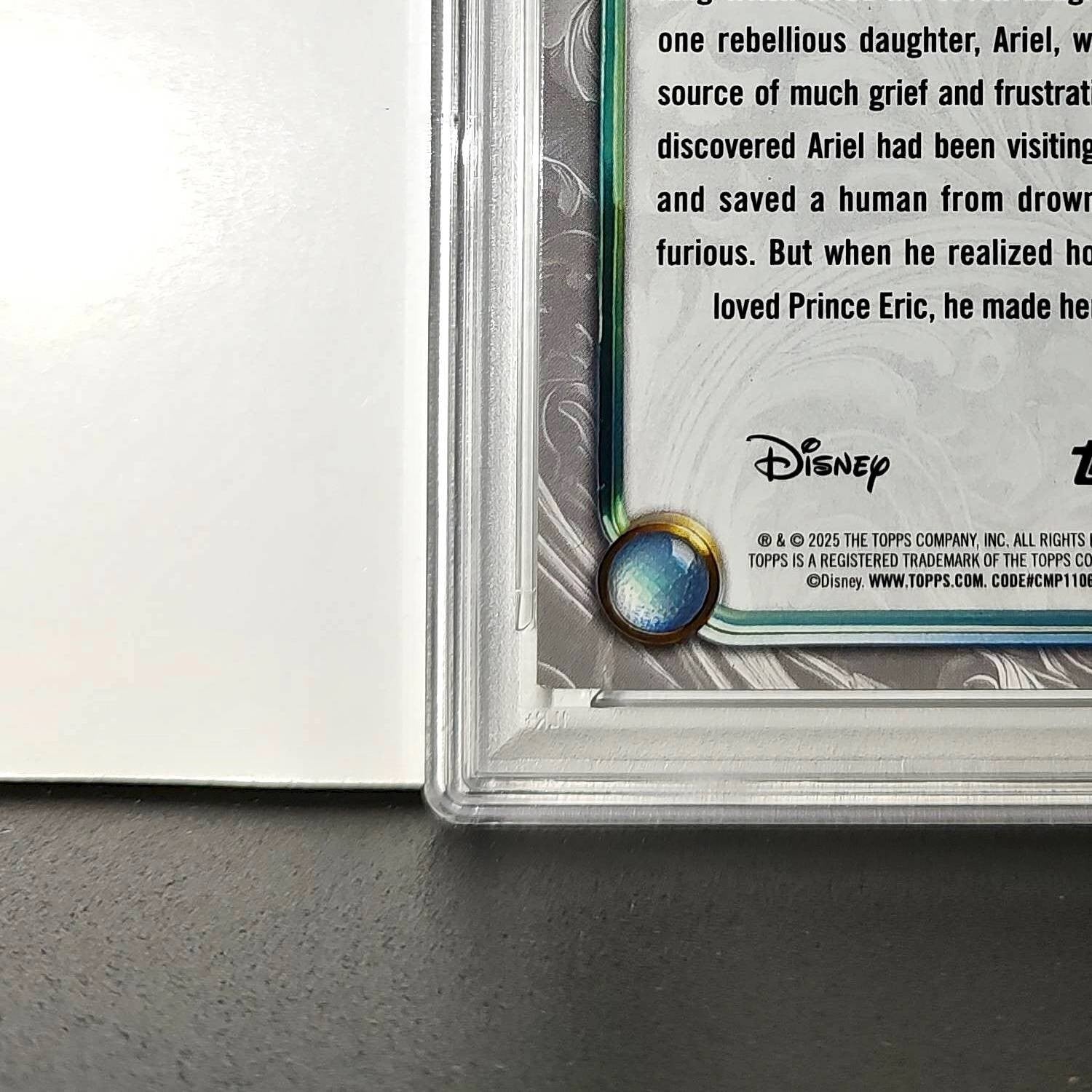 King Triton 2025 Topps Disney #40 Winter Variant Card The Little Mermaid PSA 9