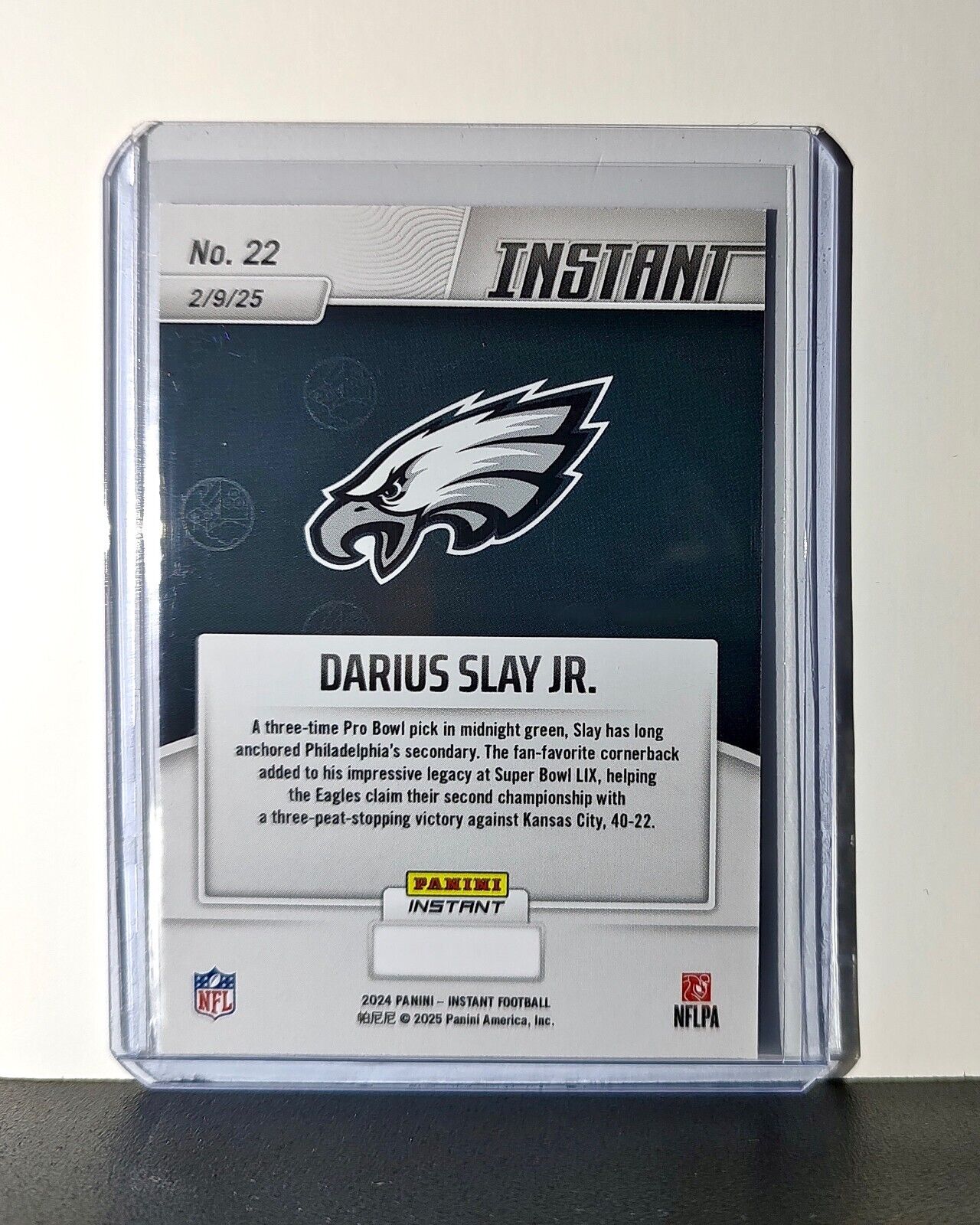 Darius Slay Jr. 2024 Panini Super Bowl LIX Champions NFL #22 Football Card