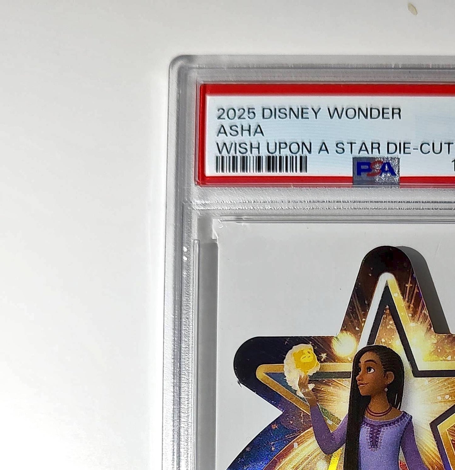 Asha 2025 Topps Chrome Disney #W-18 Wish Upon A Star Die Cut Card Wish PSA 10