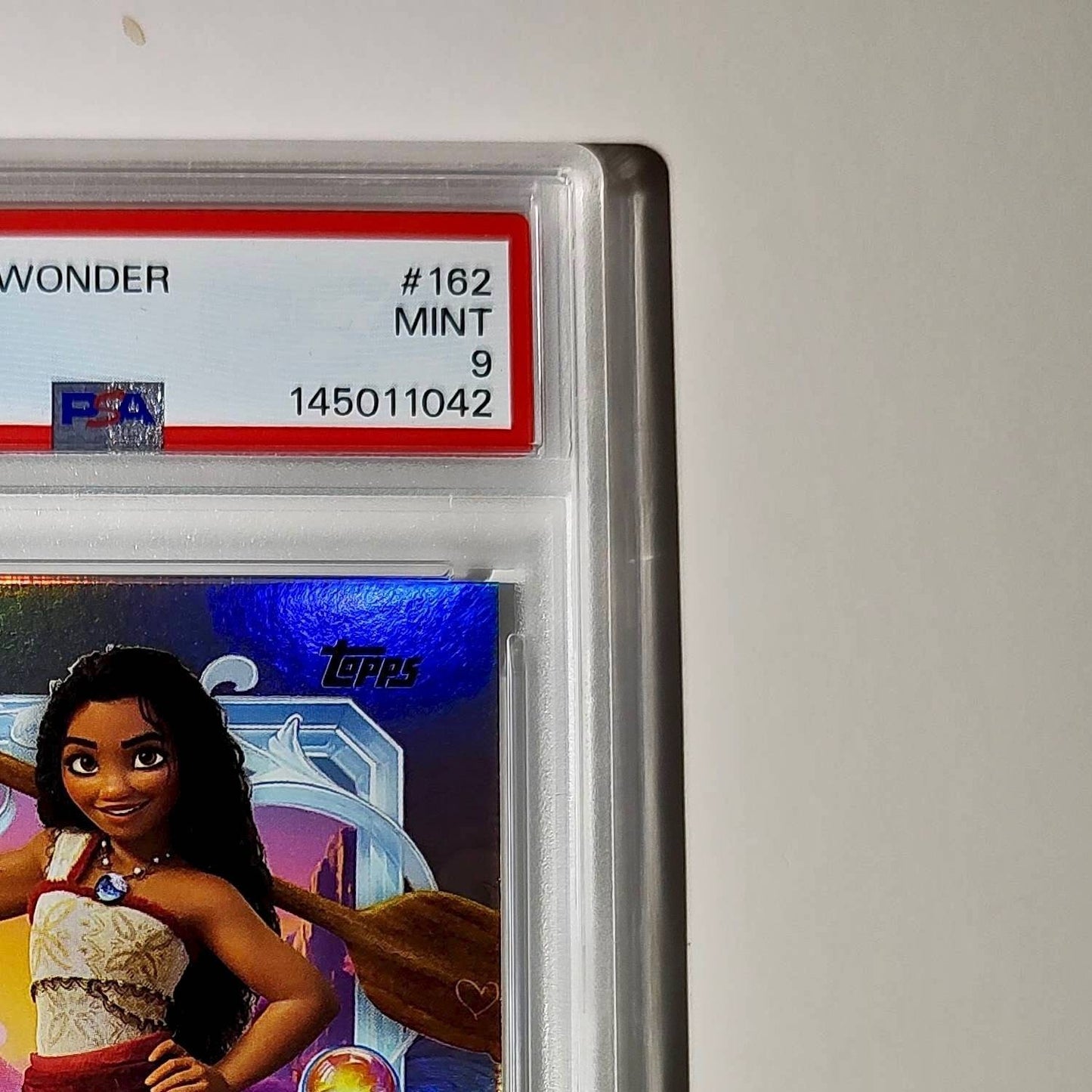 Moana 2025 Topps Disney Cartoon Princess #162 Card Moana PSA 9