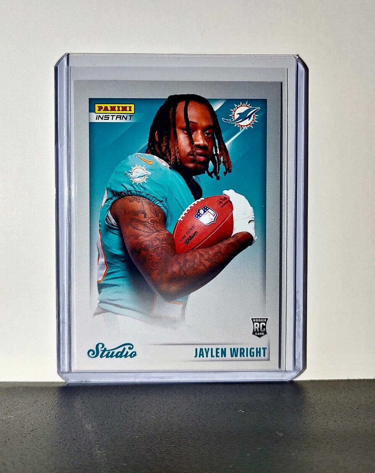 Jaylen Wright 2024 Panini NFL #12 Studio Rookies Card Miami Dolphins 1/1672