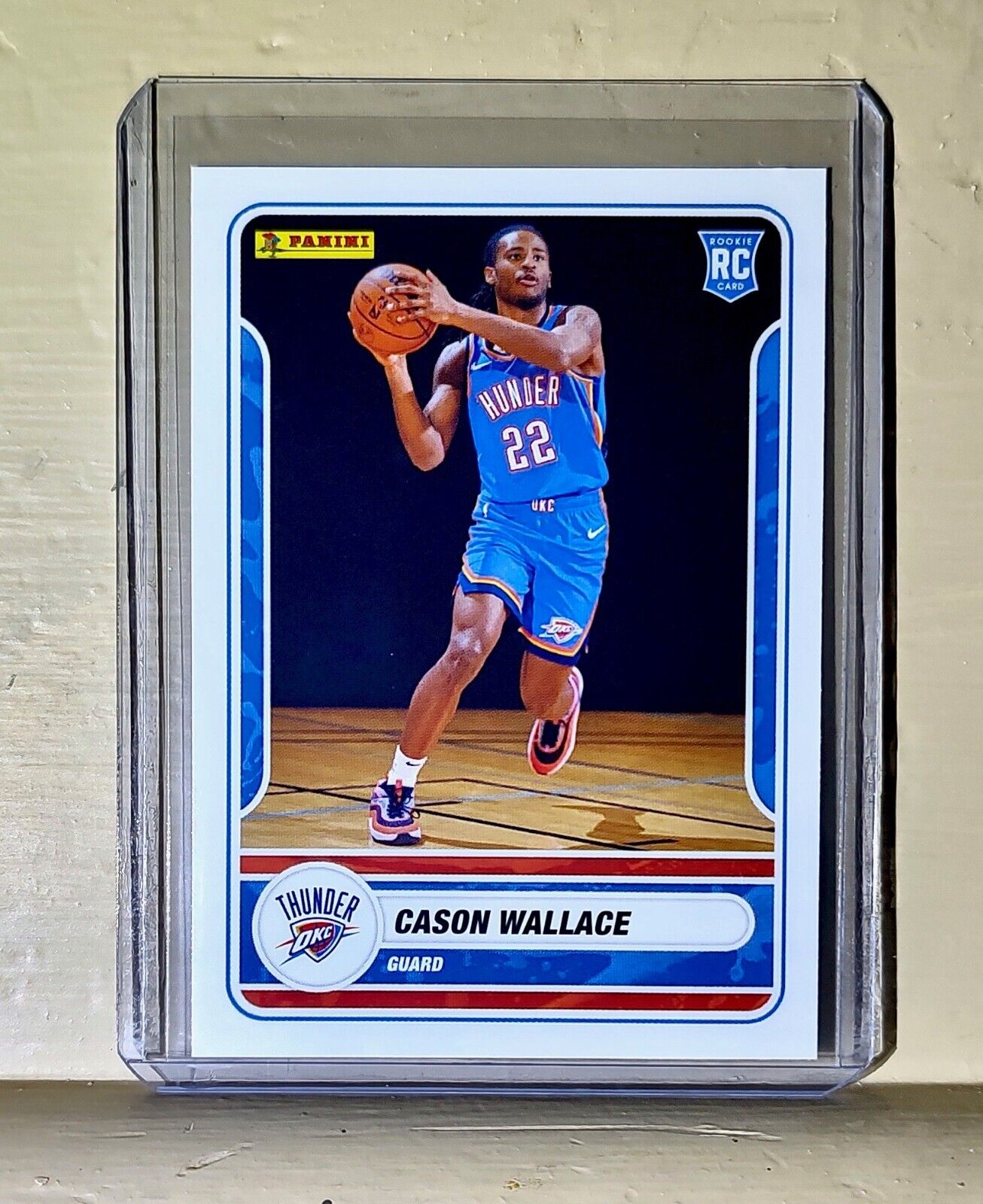 Cason Wallace 2023-24 Panini NBA Basketball #79 Rookie Card OC Thunder