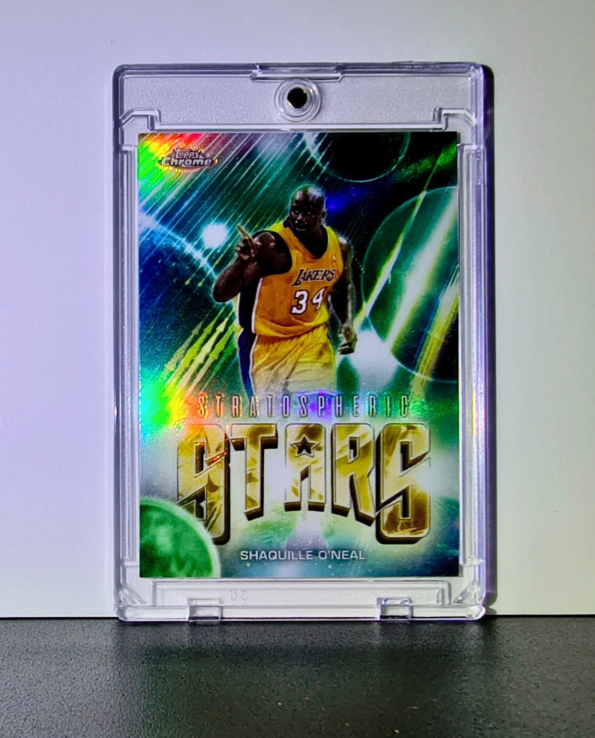 Shaquille O’Neal 2025 NBA Topps Chrome Update #ST-21 Stratospheric Stars Refract