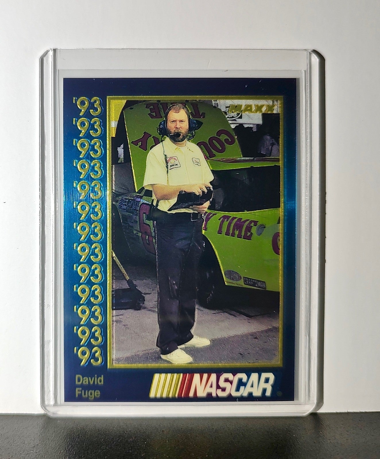 David Fuge 1993 Maxx Premier Plus Racing #150 NASCAR Card Tri-Star Motorsports