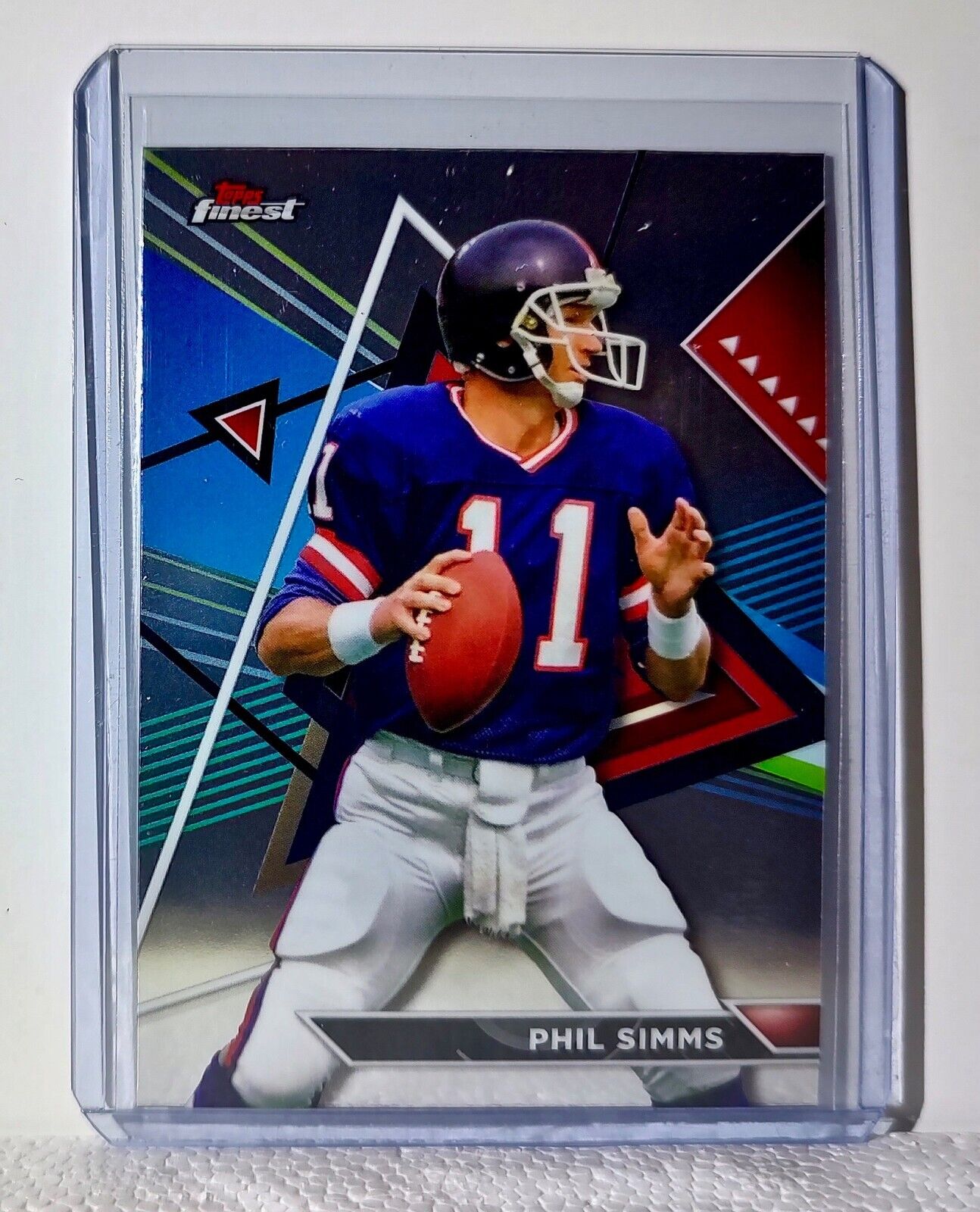 Phil Simms 2023 Topps Finest NFL #222 Football Card New York Giants