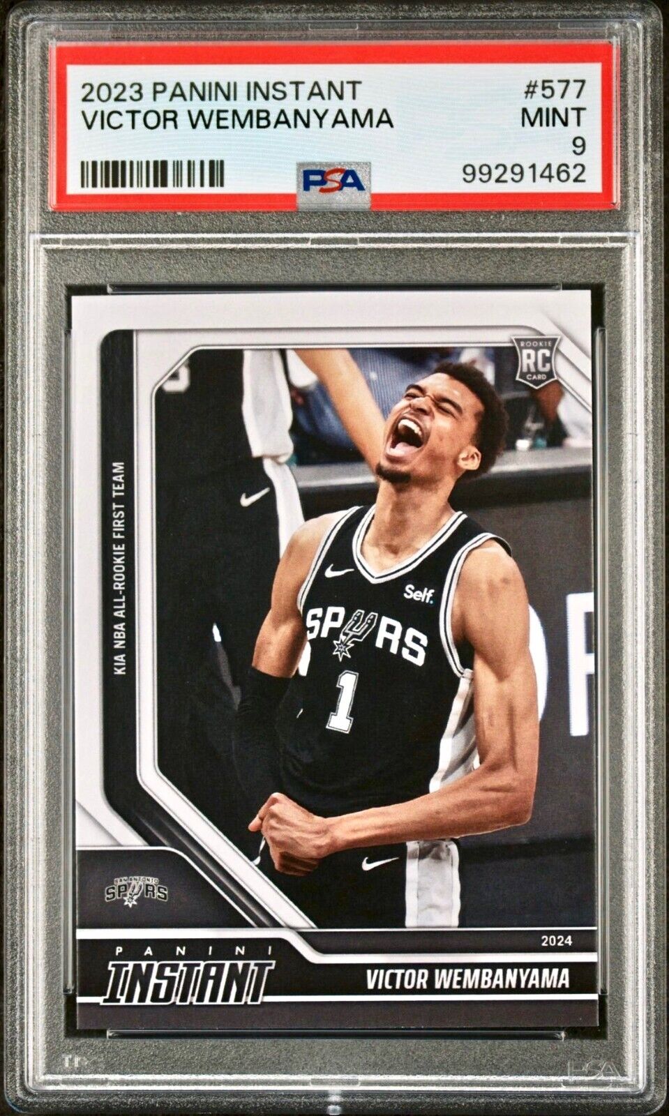 Victor Wembanyama 2023 Panini NBA All-Rookie 1st Team 577 Rookie Card PSA 9 Mint