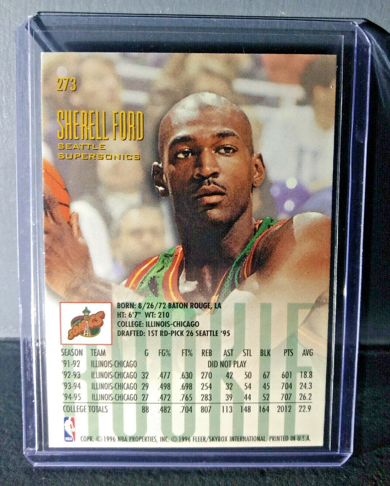 1995-96 Sherrell Ford #273 Fleer Ultra Rookie Basketball Card