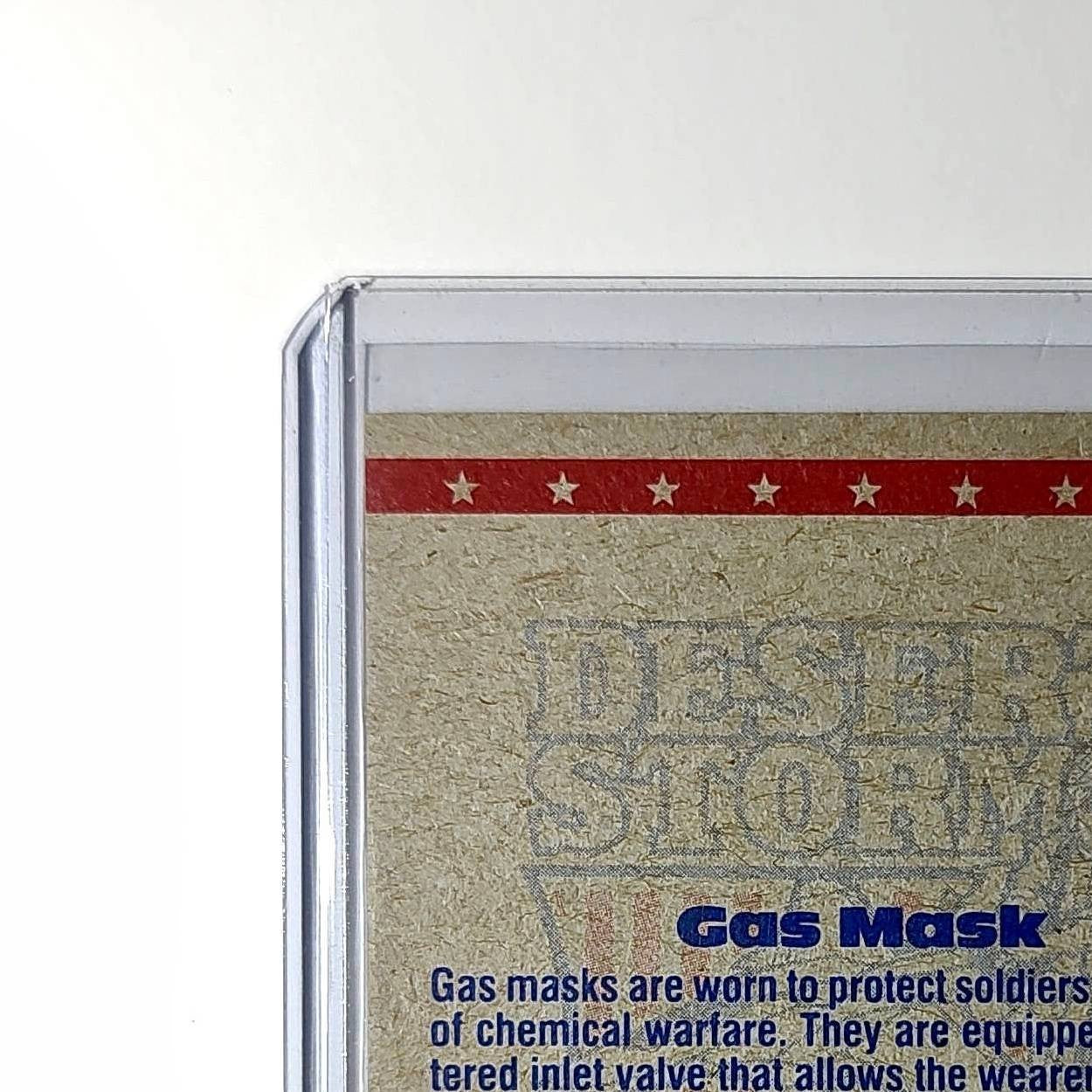 Wearing the Gas Mask 1991 Topps Desert Storm #76 Card