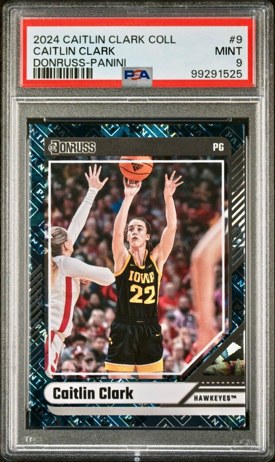 Caitlin Clark 2024 Panini Donruss Parallel #9 Basketball Card PSA 9 Mint