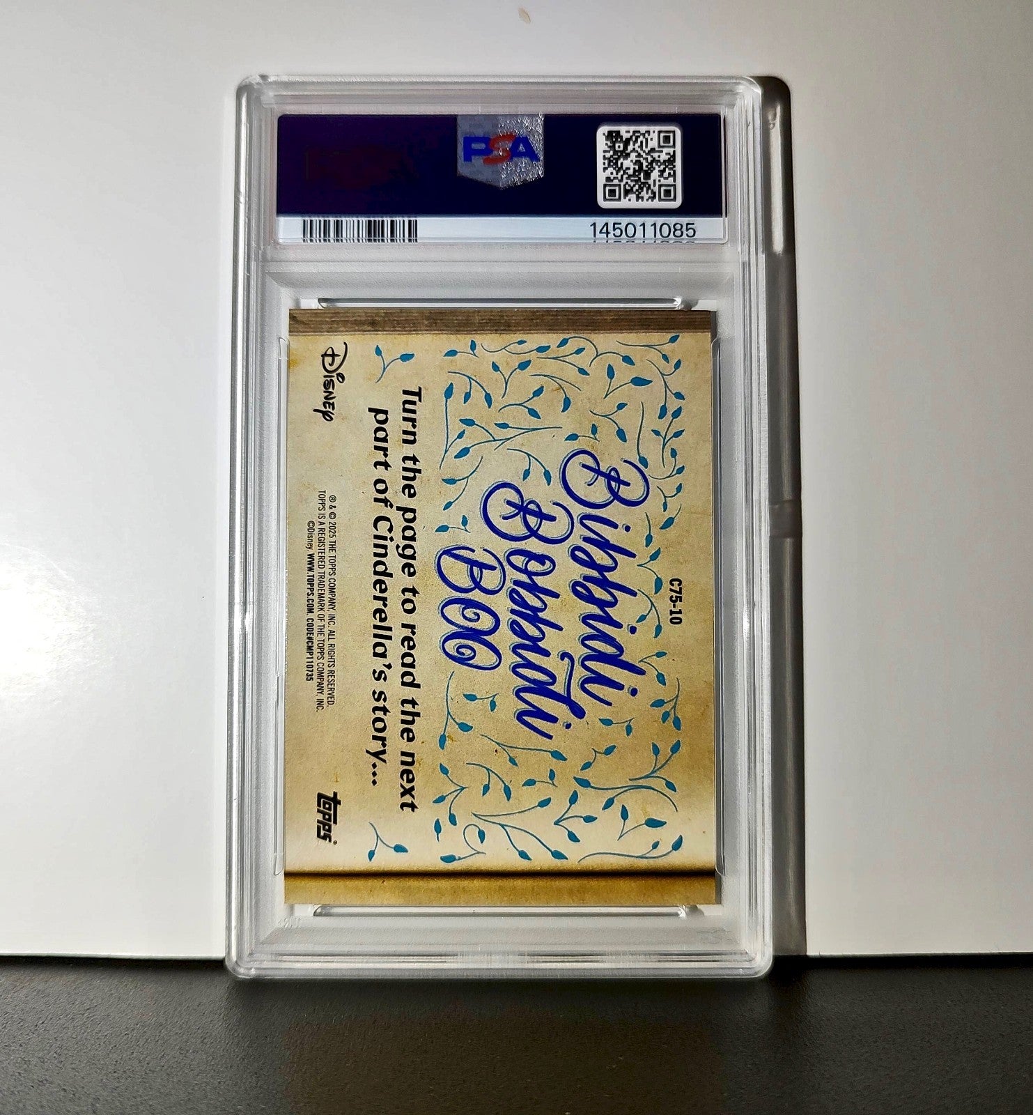 The animals work to create "Cinderelly's" dress 2025 Topps Disney #C75-10 PSA 9