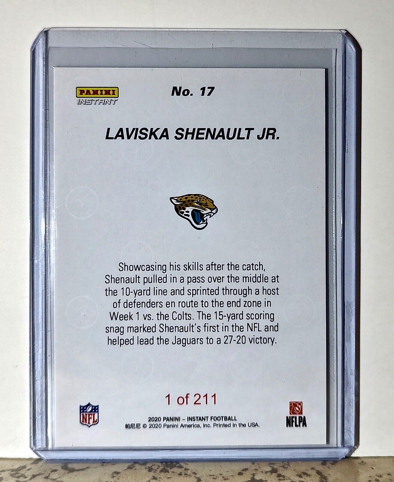 Laviska Shenault Jr. 2020 Panini NFL #17 Rookie Football Card Jaguars 1 of 211