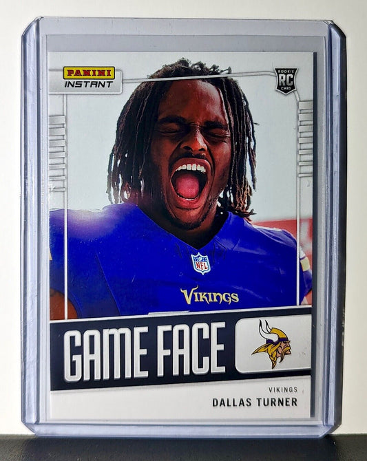 Dallas Turner 2024 Panini Game Face #7 NFL Rookie Card Minnesota Vikings 1/331