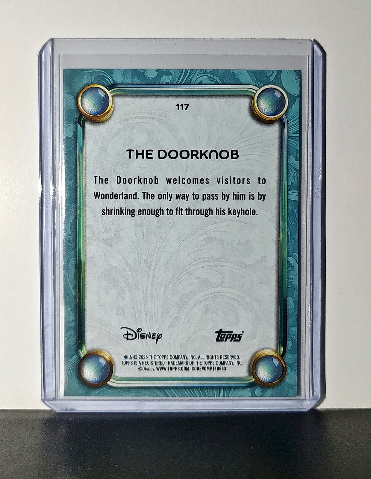 The Doorknob 2025 Topps Disney Wonder #117 Diamond Card Alice in Wonderland