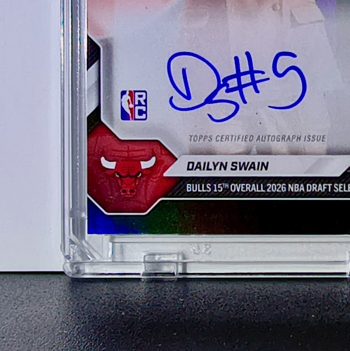 Dailyn Swain 2026 Rookie NBA Topps Draft #OSWA-A Autograph Card Bulls 02/10