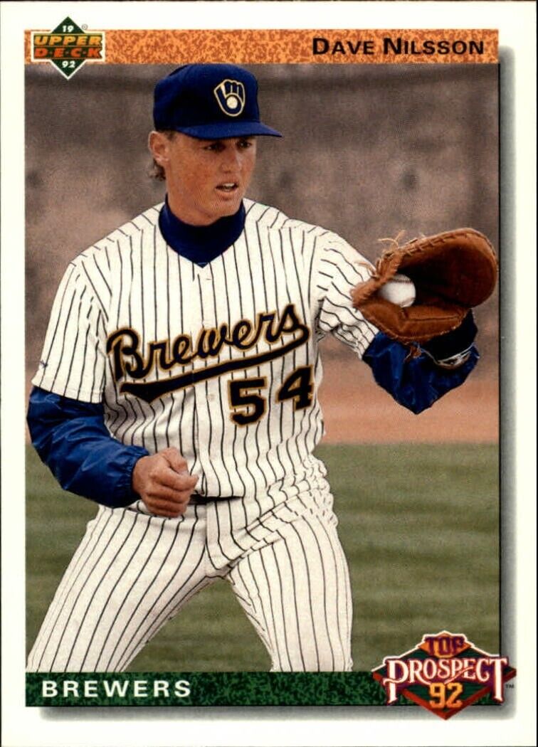 Dave Nilsson 1992 Upper Deck MLB #57 Baseball Card Milwaukee Brewers