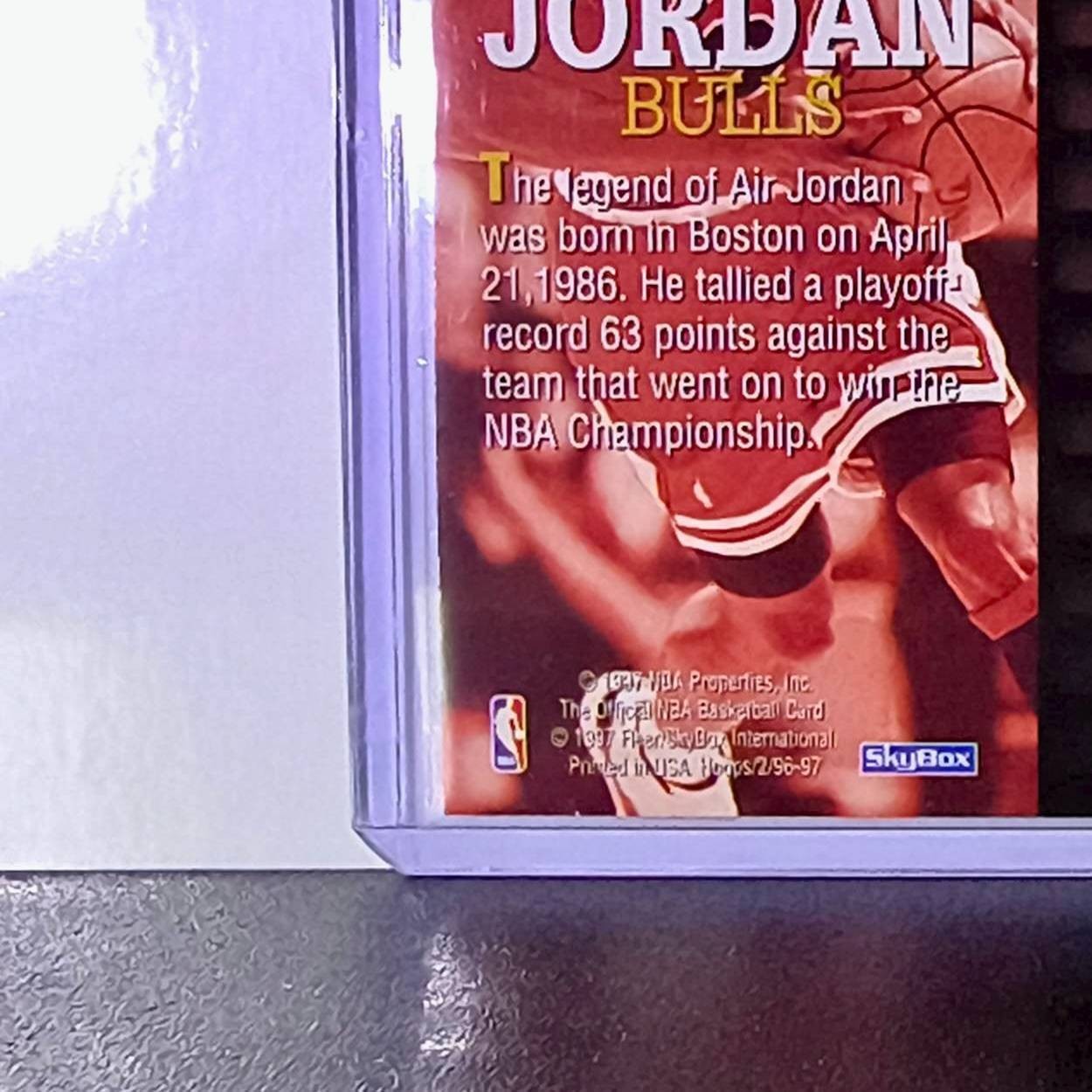 Michael Jordan 1996-97 Hoops Career Best Game #335 Basketball Card Chicago Bulls