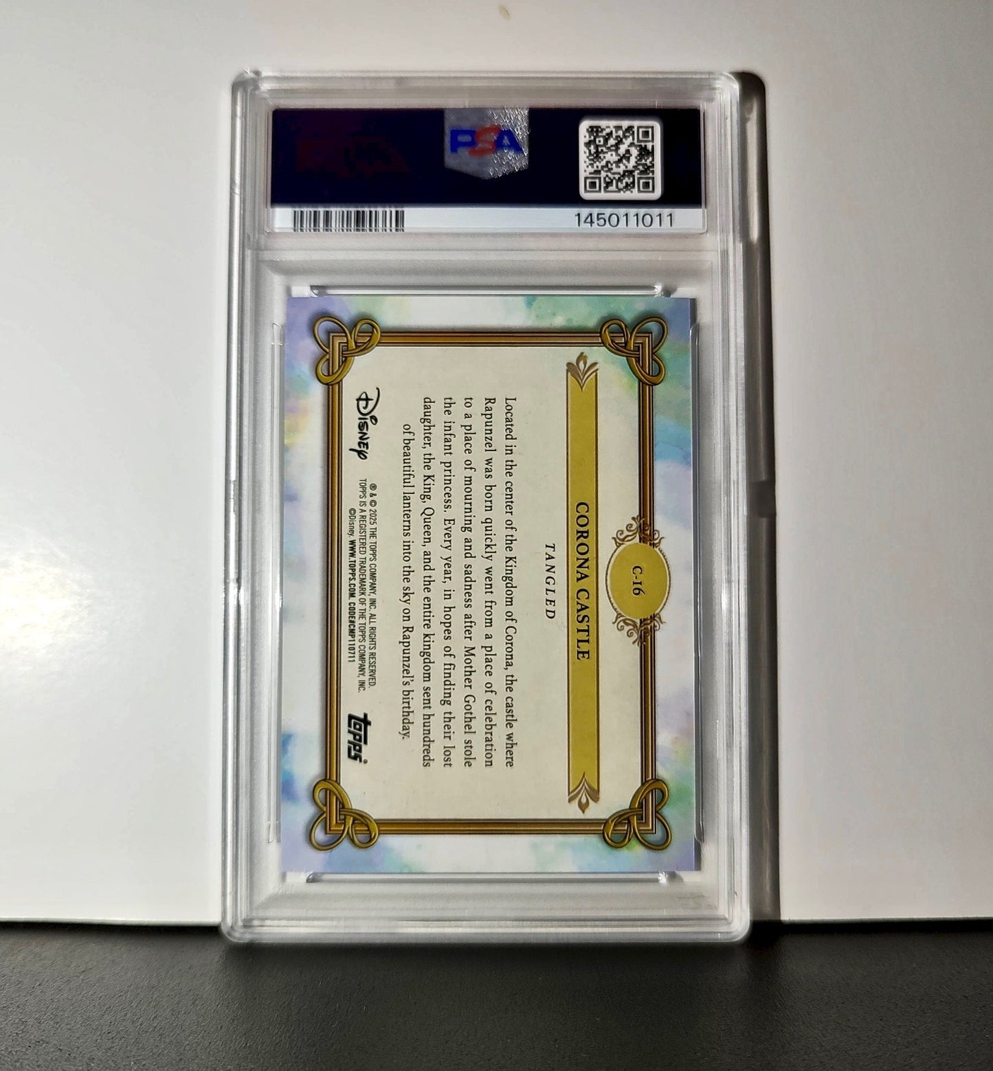 Corona Castle 2025 Topps Disney #C-16 Card Tangled PSA 9