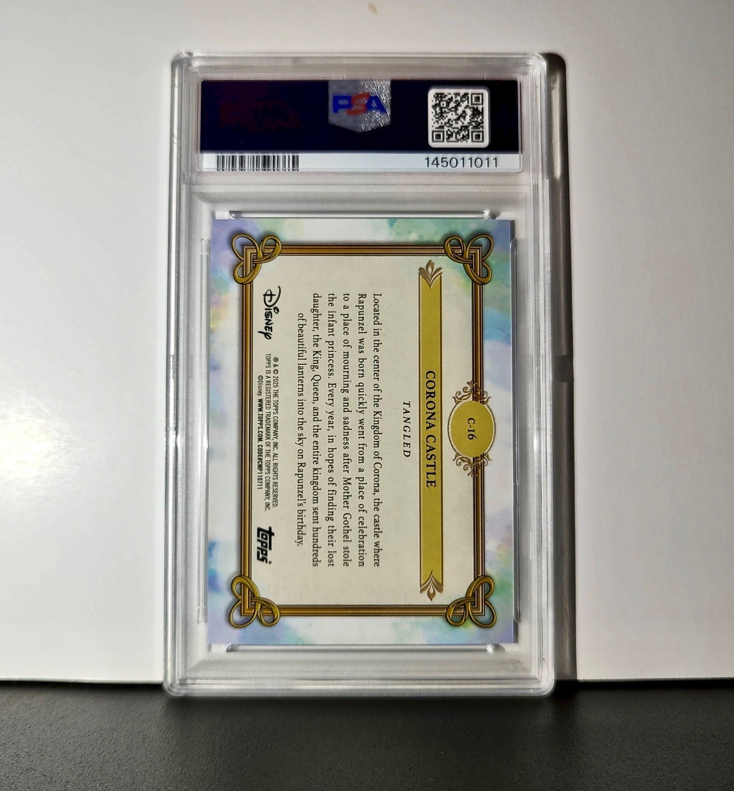 Corona Castle 2025 Topps Disney #C-16 Card Tangled PSA 9