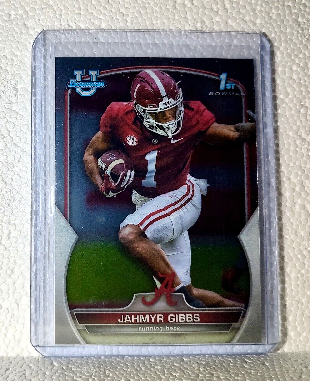 Jahmyr Gibbs 2022 Topps 1st Bowman U Football #82 Card Alabama