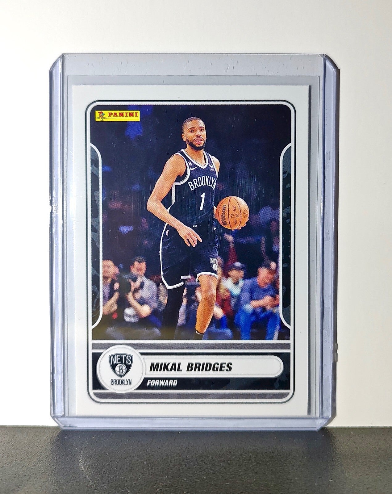 Mikal Bridges 2023-24 Panini NBA #14 Sticker Card Brooklyn Nets