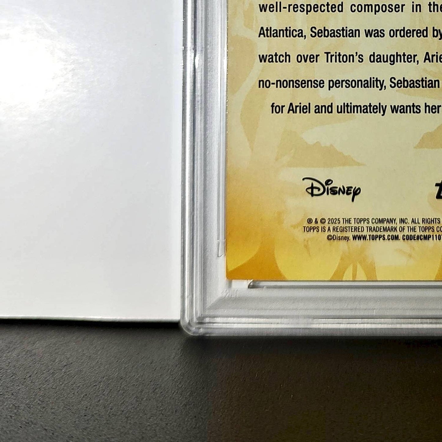 Sebastian 2025 Topps Disney #FF-10 Furry Friends Card The Little Mermaid PSA 8