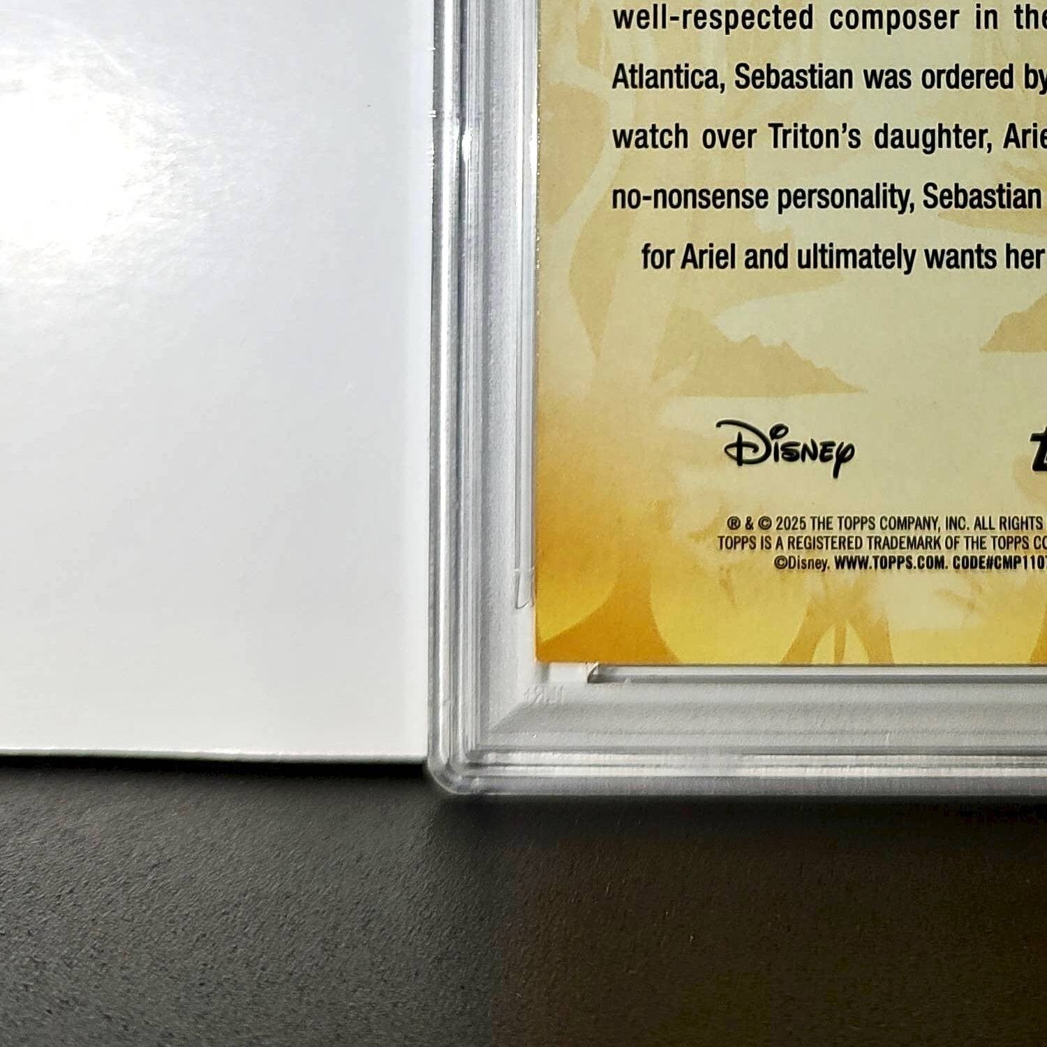 Sebastian 2025 Topps Disney #FF-10 Furry Friends Card The Little Mermaid PSA 8