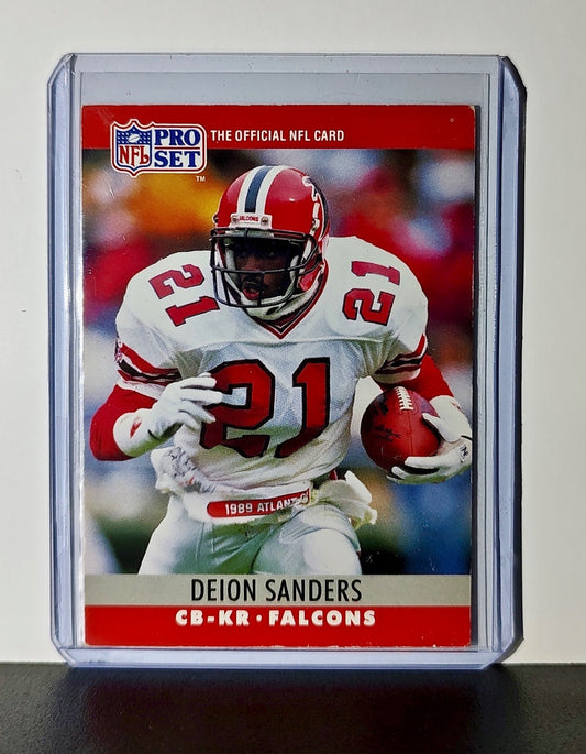 Deion Sanders 1990 Pro Set NFL #36 Card Atlanta Falcons