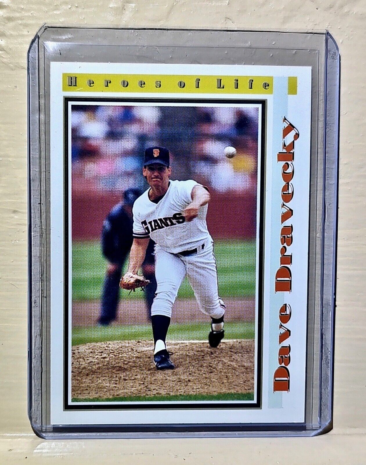 Dave Dravecky 1993 Elite Litho MLB #2 Heroes of Life Card San Francisco Giants