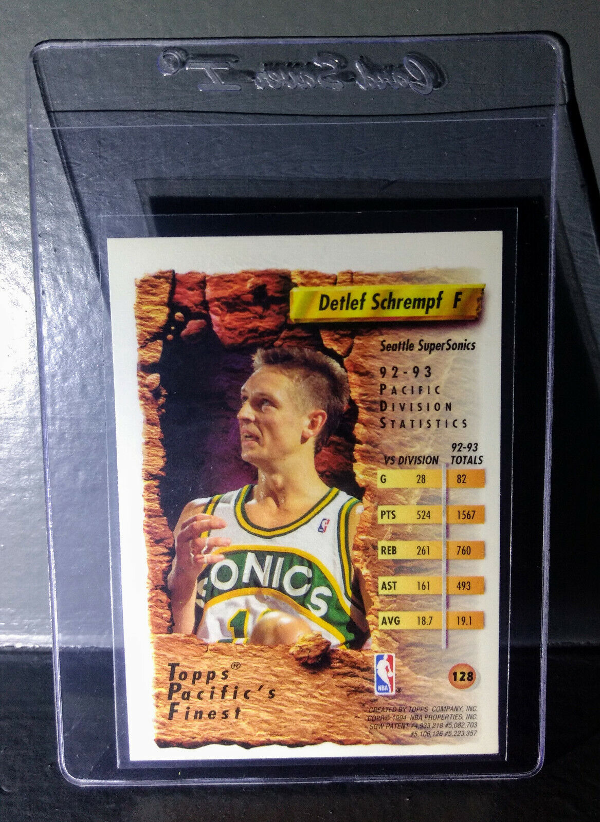 1993-94 Topps Finest Detlef Schrempf #128 Pacific's Finest Basketball Card