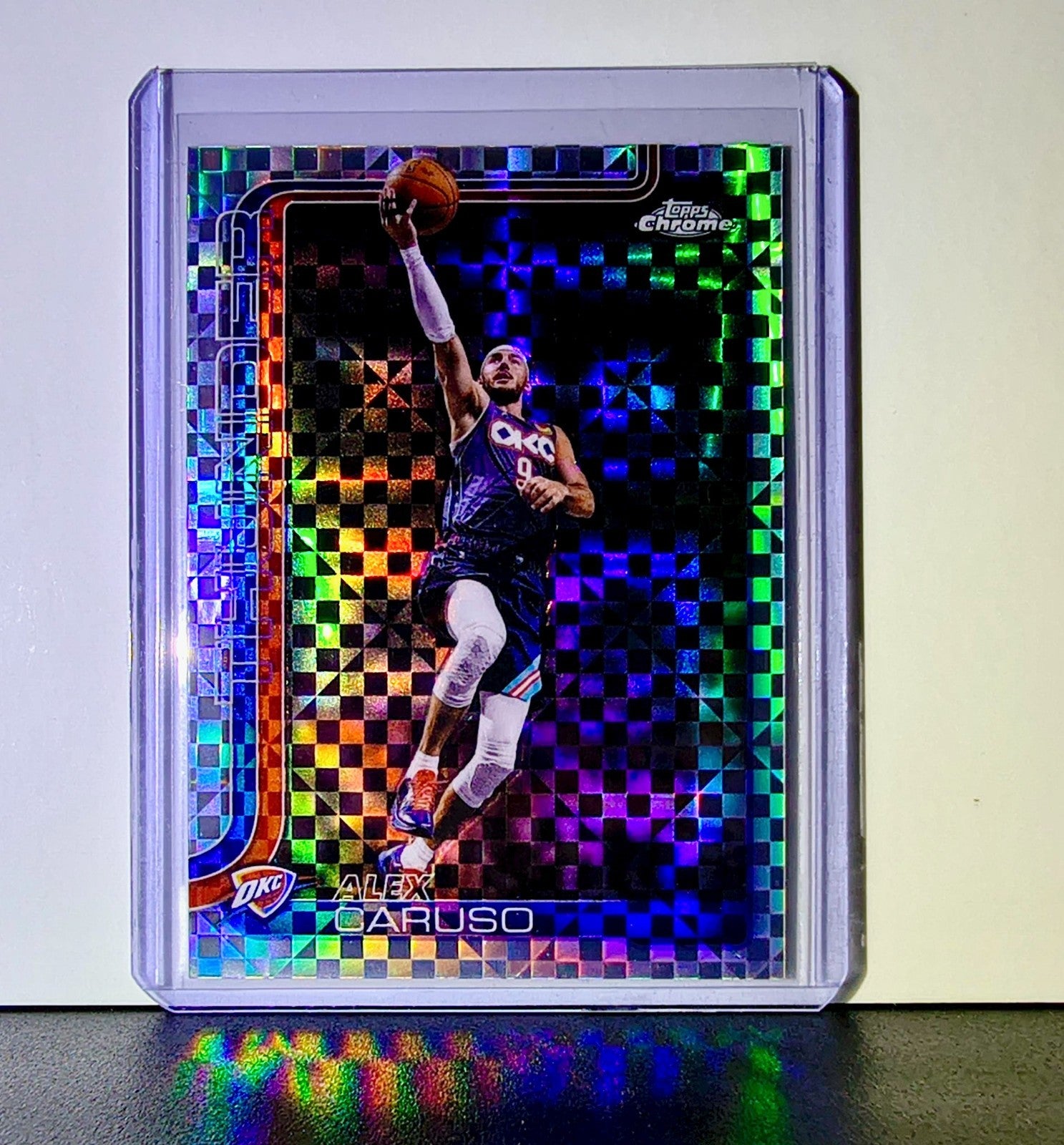 Alex Caruso 2025-26 NBA Topps Chrome Update X-Fractor #131 Card OKC Thunder
