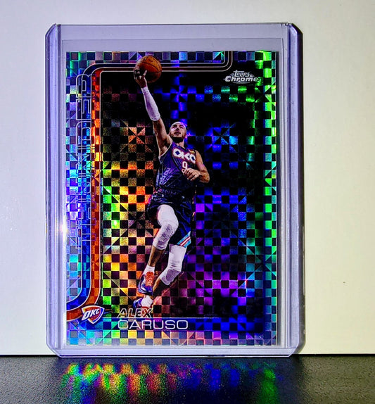 Alex Caruso 2025-26 NBA Topps Chrome Update X-Fractor #131 Card OKC Thunder