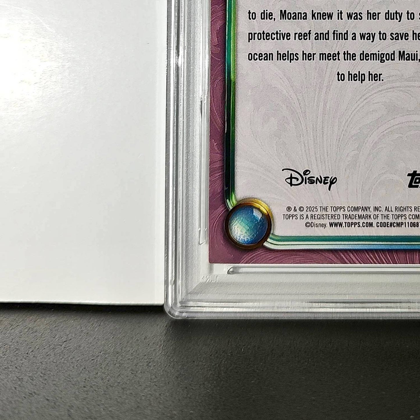 Moana 2025 Topps Disney Cartoon Princess #162 Card Moana PSA 9
