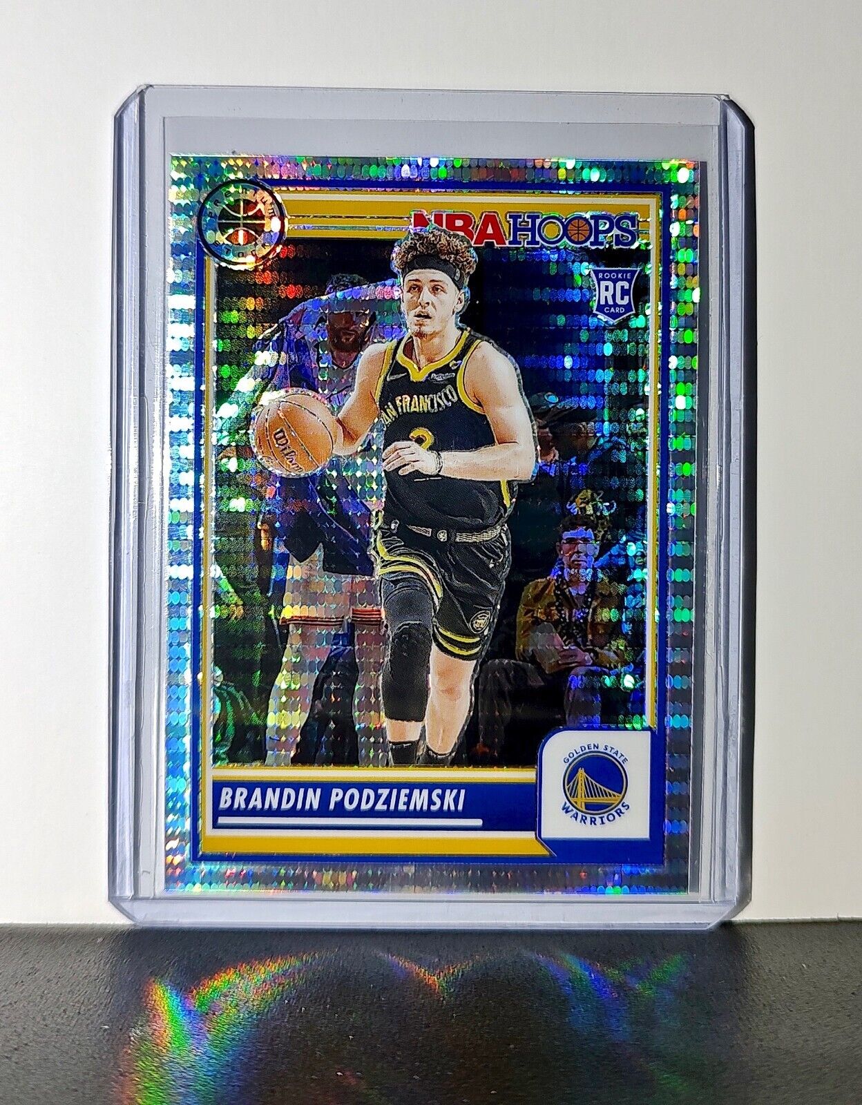 Brandin Podziemski 2023-24 Panini Premium NBA Hoops #15 Rookie Pulsar Prizm