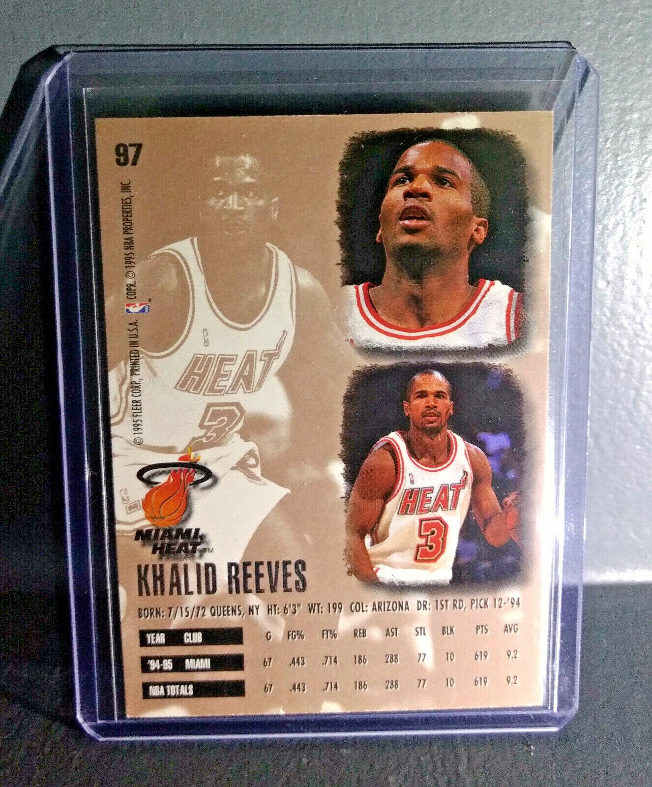 1995-96 Khalid Reeves Fleer Ultra #97 Basketball Card