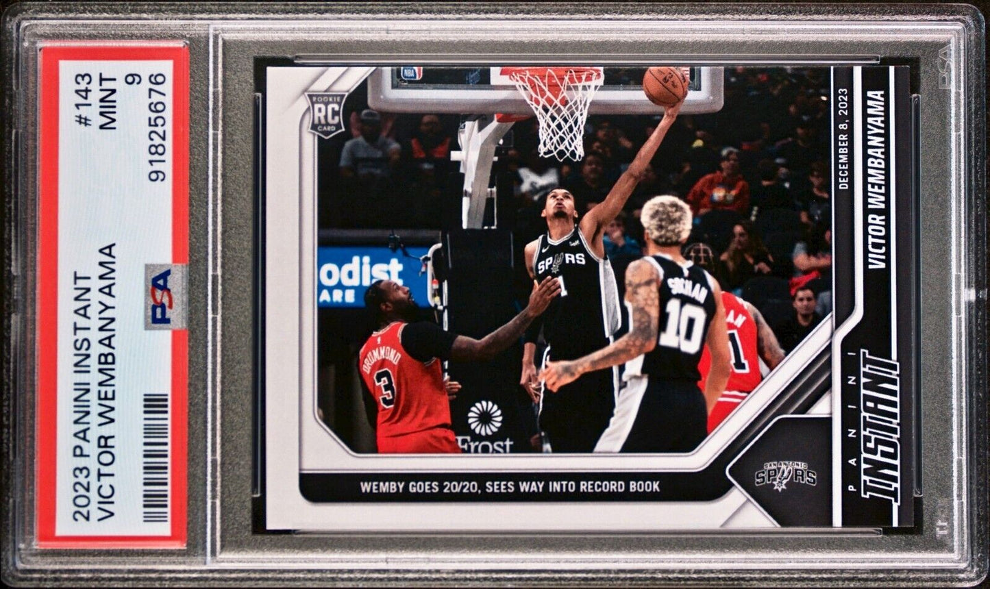 Victor Wembanyama 2023-24 Panini #143 NBA Rookie Basketball Card 1 of 2951 PSA 9