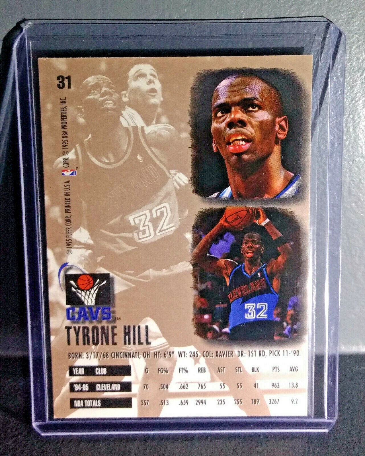 1995-96 Tyrone Hill Fleer Ultra #31 Basketball Card