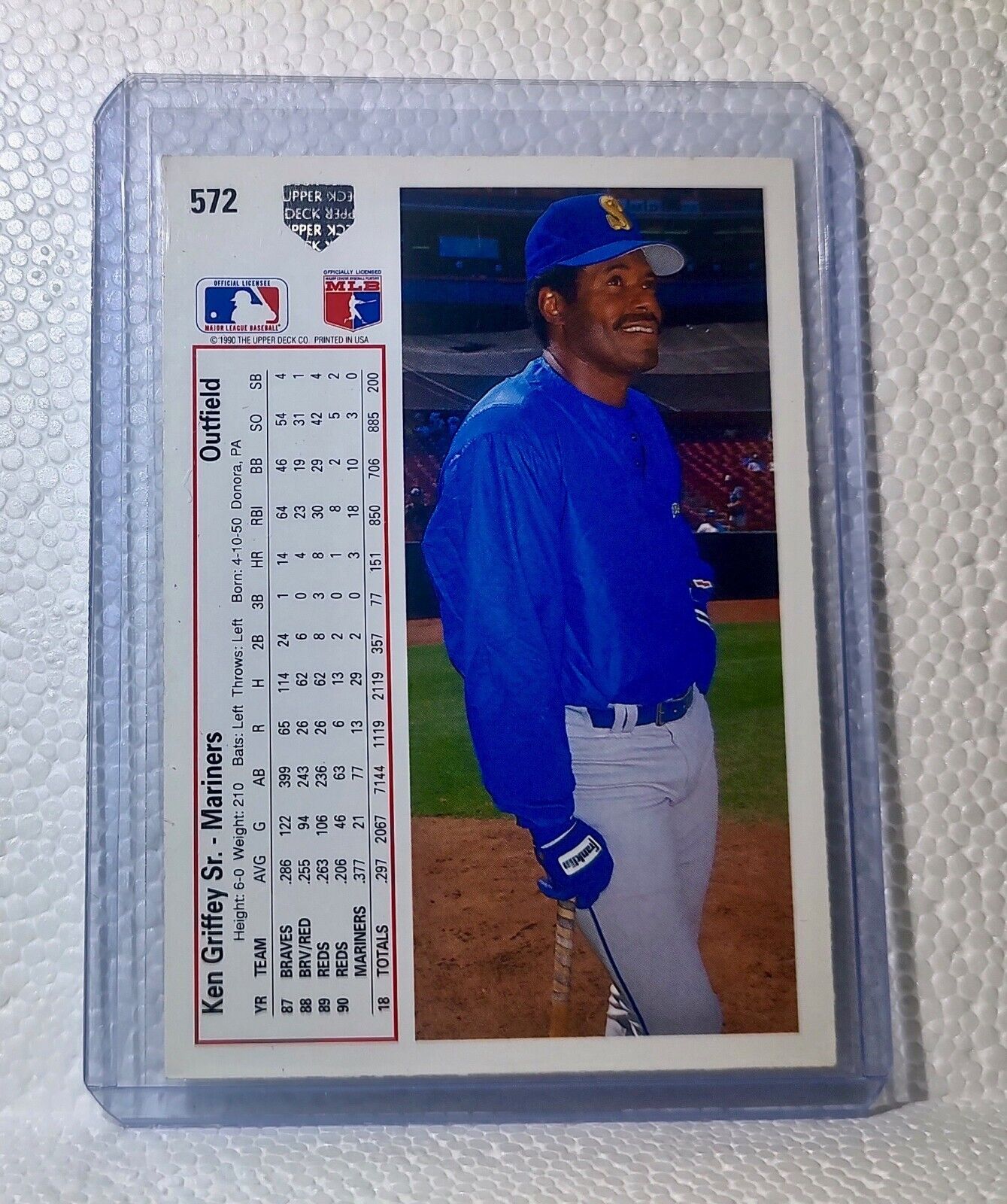 Ken Griffey Sr. 1991 Upper Deck MLB #572 Baseball Card Seattle Mariners